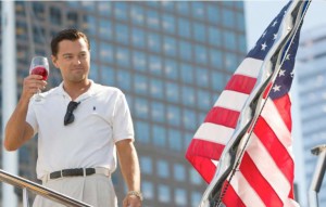 Leonardo DiCaprio is up for best actor for his performance in "Wolf of Wall Street".