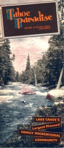 A brochure touting Tahoe Paradise. Photo/Theresa and Darrell Eymann