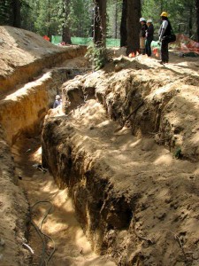 the trench itself before it was filled back in.