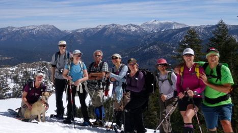 Kae, AJ the dog, Richard, Carol, Stan, Sandy, Sue, Corine, Donna and Craig almost to the top.
