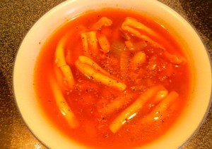 e pasta soup