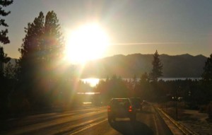 The sun is setting on Kingsbury Grade being an easy commute. Photo/Kathryn Reed