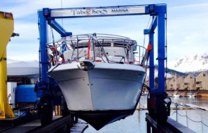 Steve Pascal had to remove his boat this winter from the Tahoe Keys Marina because he can't get out to the lake. Photo/Provided