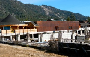 Plywood on a back wall of the Chateau project is likely to be temporary. Photo/LTN