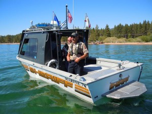 Douglas County needs a new boat after this one sank while moored at Zephyr Cove Marina. Photo/LTN file