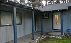 Rocks in front of this residence are a drip line so runoff from the roof doesn't pound the ground. Photo/LTN