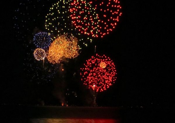 Kings Beach beach party, fireworks on July 3