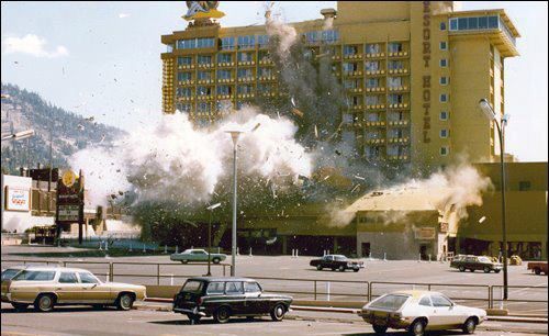 It was 34 years ago this week that a bomb blew up Harveys at Stateline. Photo/Bill Kingman