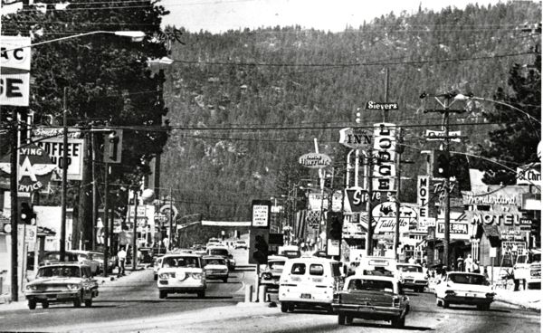 Overhead wires existed until South Lake Tahoe incorporated. Photo/Lake Tahoe Historical Society