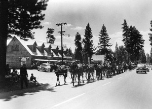 949 Cecil's (Lake Tahoe Historical Society) and the first annual wagon train celebrating 100 years since the Gold Rush. This was the only wagon train that headed eastbound first, then reversed!