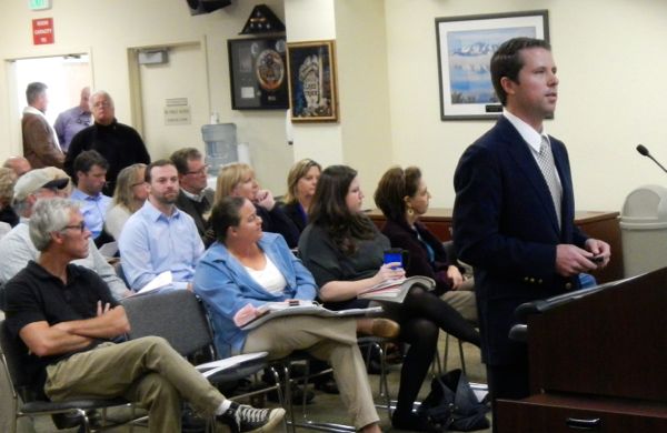 Brendan Ferry with the El Dorado County Planning Department briefs the Board of Supervisors about the Meyers Area Plan on Oct. 28. Photo/Kathryn Reed