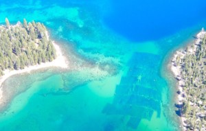 Mats at Emerald Bay suffocated invasive clams. Photo/LTN file