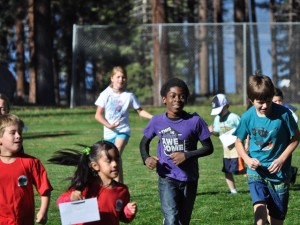 Zephyr Cove Elementary students raise money Oct. 2 during the annual walk-a-thon. Photo/Provided