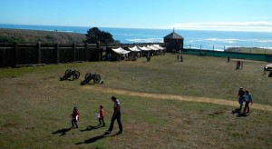 The acreage of the state park extends to the Pacific Ocean.