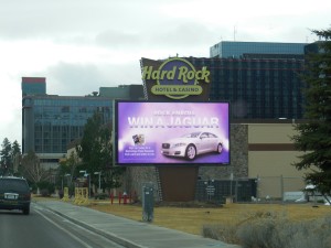 Hard Rock Lake Tahoe signs are up in Stateline. Photos/Bill Kingman