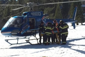 A person is airlifted to Renown Medical Center on Dec. 31. Photo/Dave Zaski