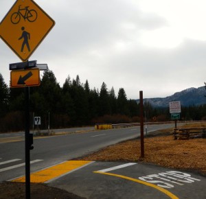 The new path connects to the Sawmill Road trail.