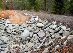 Erosion control measures line the trail.