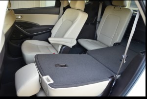 The Santa Fe has plenty of leg and shoulder room.