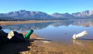 Navigational buoys at the mouth of the Tahoe Keys main channel on Nov. 25. Photo/LTN
