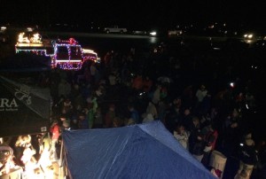 Hundreds of people gather in Meyers Dec 5 for the annual tree lighting. Photo/David Reichel