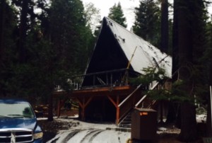 A tree falling on a house started a fire Dec. 11 in Tahoe City. Photo/Provided
