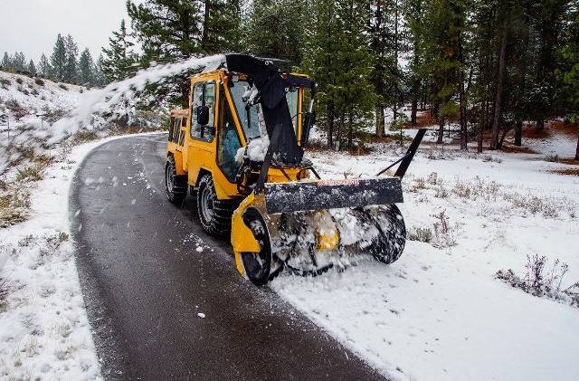 Truckee plowing trails for first time