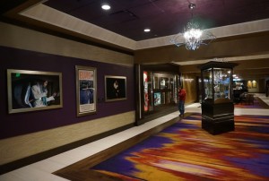 The lobby is full of mementos.