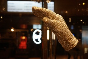 Michael Jackson's glove is prominently displayed.