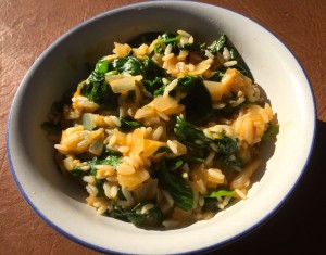 rice and spinach