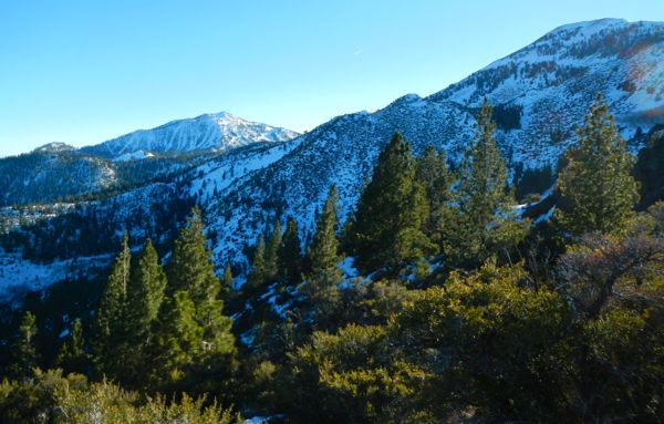 Mount Rose Ski Area, in the distance, is visible at different points.
