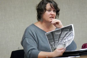 Anne Schiller with Catholic Charities in Reno talks about what her agency offers homeless people. Photo/Kathryn Reed
