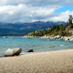 Tahoe piers-drought: Sand Harbor