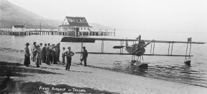 The first seaplane at Lake Tahoe. Photo/Lake Tahoe Historical Society