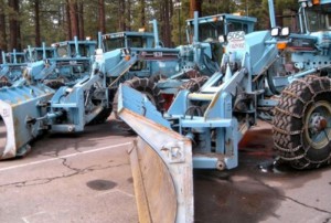 Idle snowplows is becoming the norm as the drought persists. Photo/LTN file