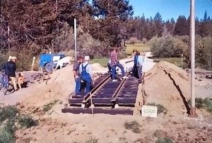 Workers install the track for TTC&P in 1970. Photo/Lake  Tahoe Historical Society