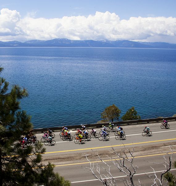 Riders enjoy views of Lake Tahoe for much of the competition. Photo/Carolyn E. Wright/Copyright