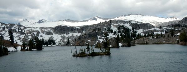 People are known to swim to the islands of Heather Lake on warm summer days.