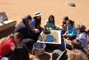 Zephyr Cove Elementary School fourth-graders learn from their environment. Photo/Stella Roper