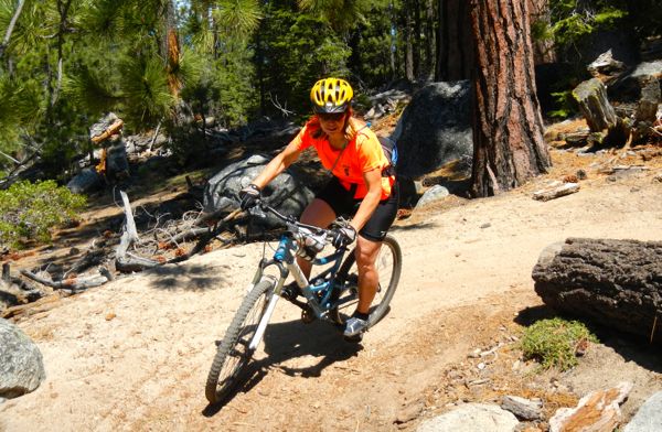 Brenda Stewart makes her way through a turn on Sidewinder. Photos/Kathryn Reed