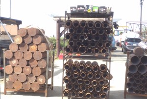 Various sized canisters are needed to accommodate the multitude of fireworks.