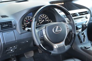 Specifications Price $41,880 to about $55,000 Engine-conventional 3.5L DOHC 24 valve V-6 270 hp @ 6,200 rpm 248 ft.-lb. of torque @ 4,700 rpm Transmission Conventional six speed automatic Configuration Transverse mounted front engine/front wheel drive/ all wheel drive Dimensions Wheelbase 107.9 inches Length 187.8 inches Height 66.3 inches Width 74.2 inches Weight (AWD) 4,343 Track (f/r) 64.2/63.8 inches Ground clearance 7.3 inches GVWR 5,650 pounds Tow capacity 3,500 pounds Weight distribution (f/r) 58.6/41.4 percent Fuel capacity 19.2 gallons Cargo volume (second row up/second row folded) 40.0/80.3 cubic feet Seat belts (passenger capacity) 5 Wheels (std/0pt) 18X7.5/19X7.5 inch alloys Tires (std/opt) 235/60X18/235/55X19 Turning circle 40.0 feet Steering lock to lock 2.79 turns Coefficient of drag 0.33 Performance RX350 AWD 0-60 mph 6.30 seconds 50-70 mph 3.59 seconds 50-70 mph uphill 4.66 seconds Top Speed Electronically limited to 112 mph Fuel economy EPA rated at 18/24/20 city/highway/combined mpg (AWD). Expect 21 mpg in rural country driving with some stop and go and 25 mpg on the highway at legal speeds.