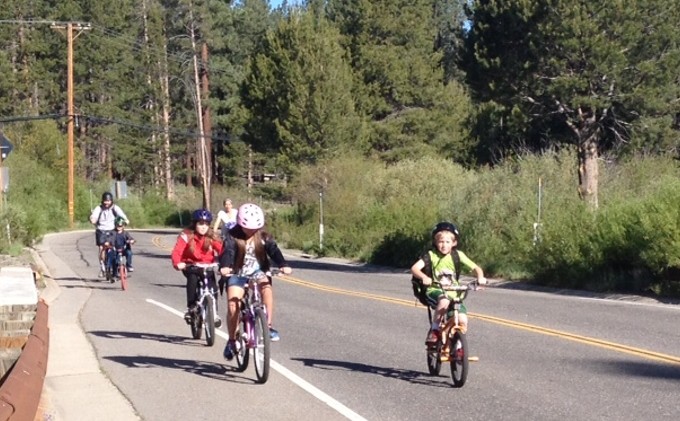 Youngsters pedal to school in bike challenge