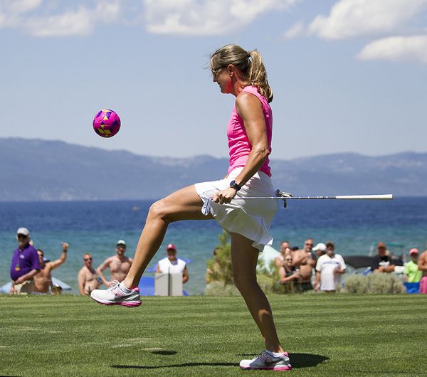 Former soccer star Brandi Chastain has not lost her touch. Photo/Carolyn E. Wright/Copyright