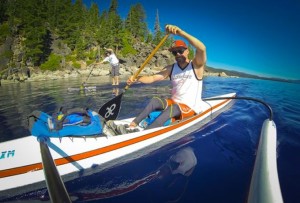 Grant Korgan of Incline Village trains to attempt a record setting canoe trip on Lake Tahoe. Photo/High Fives Foundation