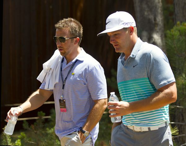 Josh Scobee, right, goes into the final round of the ACC on July 19 in the lead. Photo/Carolyn E. Wright/Copyright
