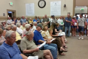 People were on the floor and in the hall for the July 2 Douglas County Commission meeting. Photos/Anne Knowles