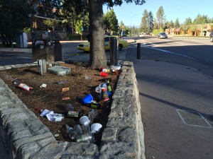 Trash in South Lake Tahoe left by July 4 partiers. Photo/Provided