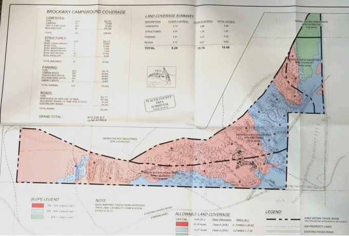 The layout of the proposed campground