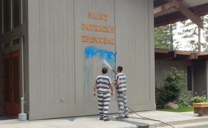 Reward offered in church vandalism cases